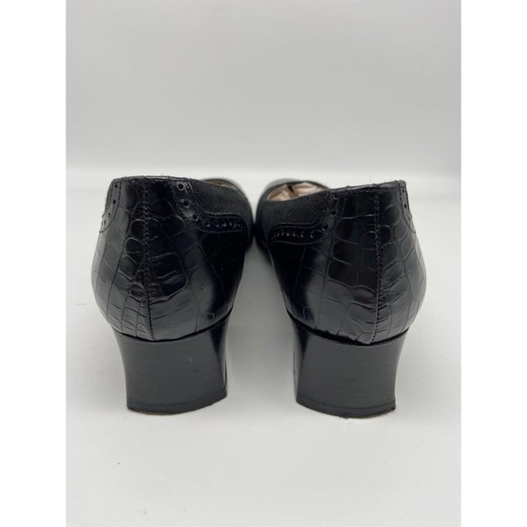 Talbots Shoes Women’s‎ Sz 8.5N Vero Cuoio Womens Square Toe 2” Heel Dress Black - Picture 6 of 12